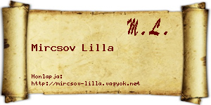 Mircsov Lilla névjegykártya